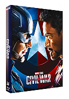 FAC #148 CAPTAIN AMERICA: Civil War FullSlip + Lenticular Magnet EDITION #1 Steelbook™ Limitovan sbratelsk edice - slovan (Blu-ray 3D + Blu-ray)