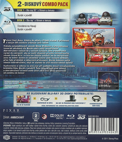 Cars 2 [Blu-ray 3D/Blu-ray/DVD]
