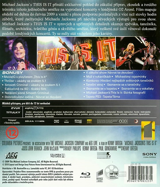 Michael Jackson S This Is It Blu Ray