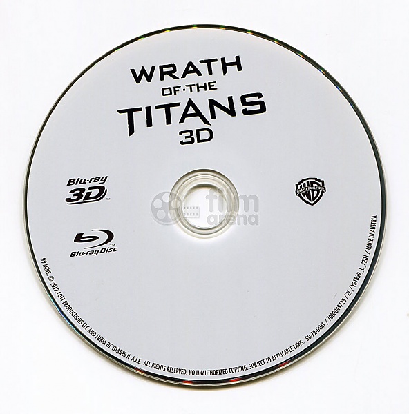 Wrath of the Titans 3D Steelbook (3D Blu-ray/Blu-ray/DVD,3 Disc Set)