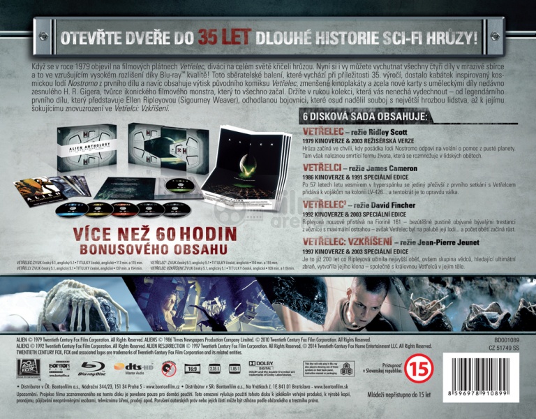 ALIEN Anthology 6BD Collection Gift Set (6 Blu-ray)