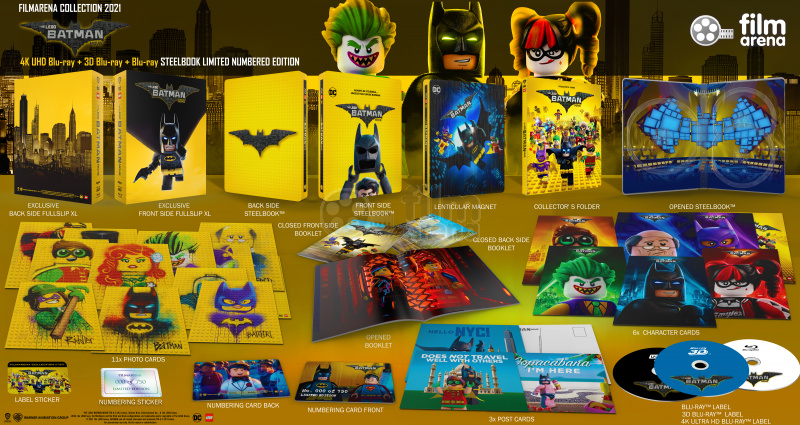 Parasit Quilt med sig FAC #157 THE LEGO BATMAN MOVIE FullSlip XL + Lenticular Magnet 3D + 2D  Steelbook™ Limited Collector's Edition - numbered (4K Ultra HD + Blu-ray 3D  + Blu-ray)