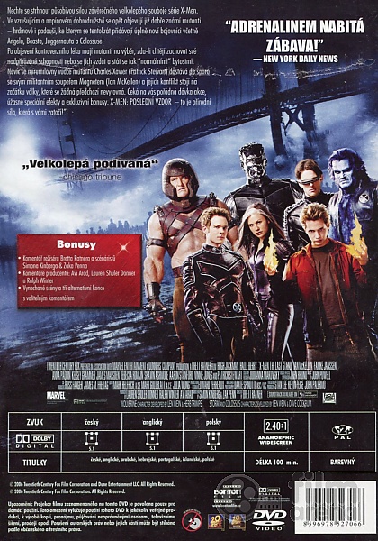 X Men The Last Stand Dvd