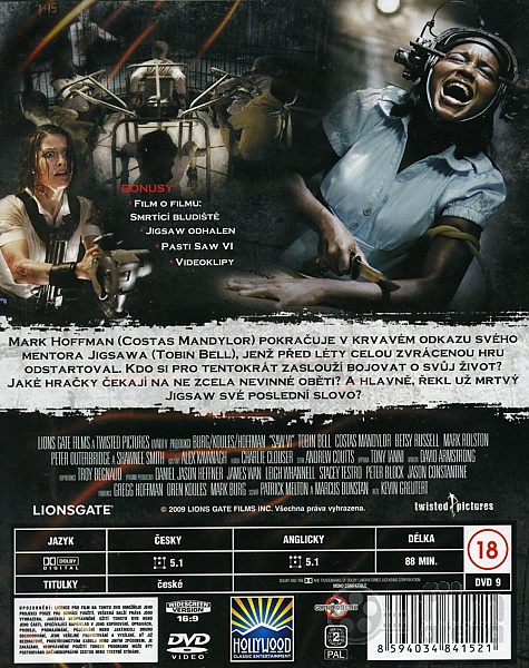 Saw 6: Jogos Mortais - Kevin Greutert - Tobin Bell / Costas Mandylor - DVD  Zona 2 - Compra filmes e DVD na