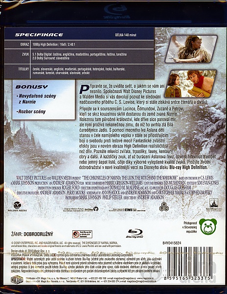 Blu-ray Disc The Chronicles of Narnia Chapter 3: King Aslan and the Magic  Island Steel Book Specification, Video software