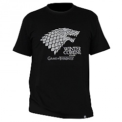 T-SHIRT GAME OF THRONES - "Winter is coming" men's, black XXL