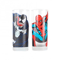 SPIDER-MAN AND VENOM GLASS SET 2 PCS